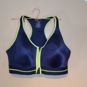 Catherine's Intimates Navy Blue & Neon Green Bra